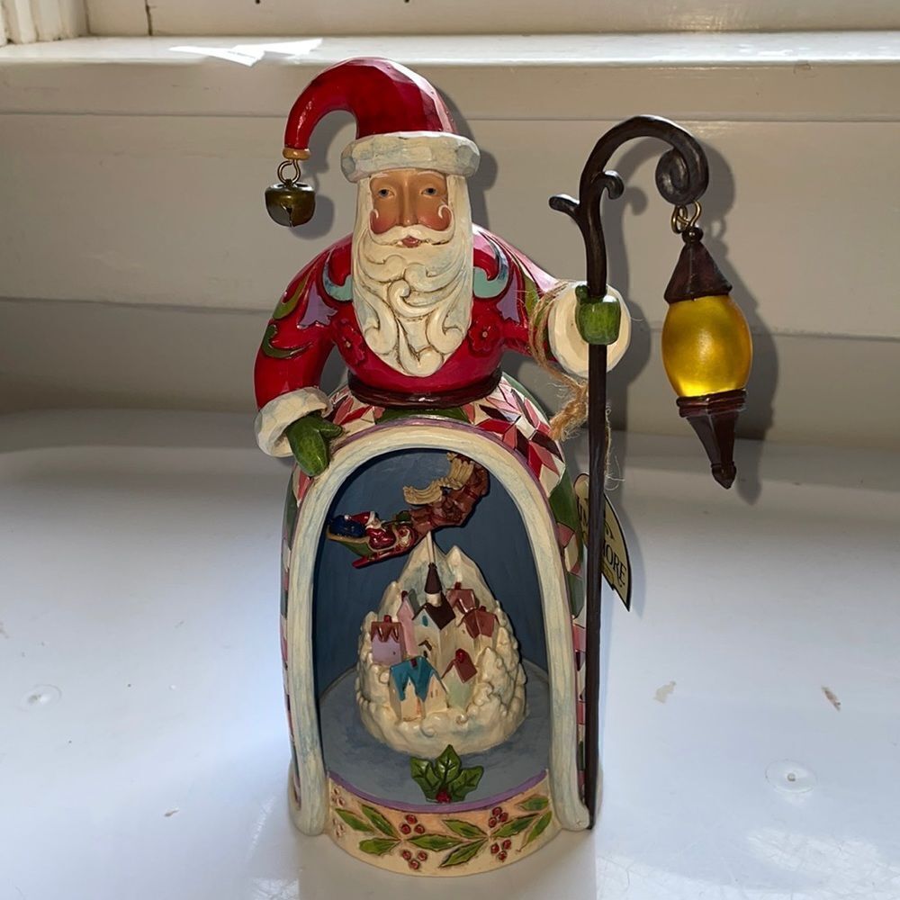 New in Box Jim Shore 2013 Christmas Magic Is All Around Santa/Lighted Scene
